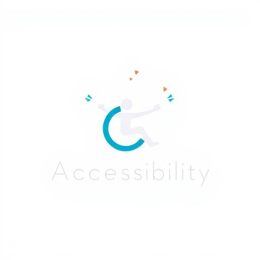 Logotipo de acessibilidade mostrando uma figura estilizada com braäos abertos para simbolizar inclusão e acessibilidade para todos.